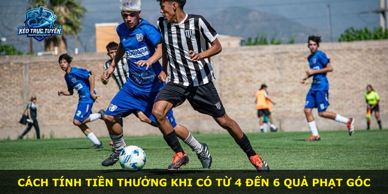 Cách tính tiền thưởng khi có từ 4 đến 6 quả phạt góc